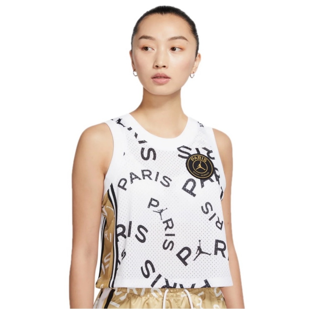 Air Jordan PSG Paris Saint-Germain White Jersey Crop Tank